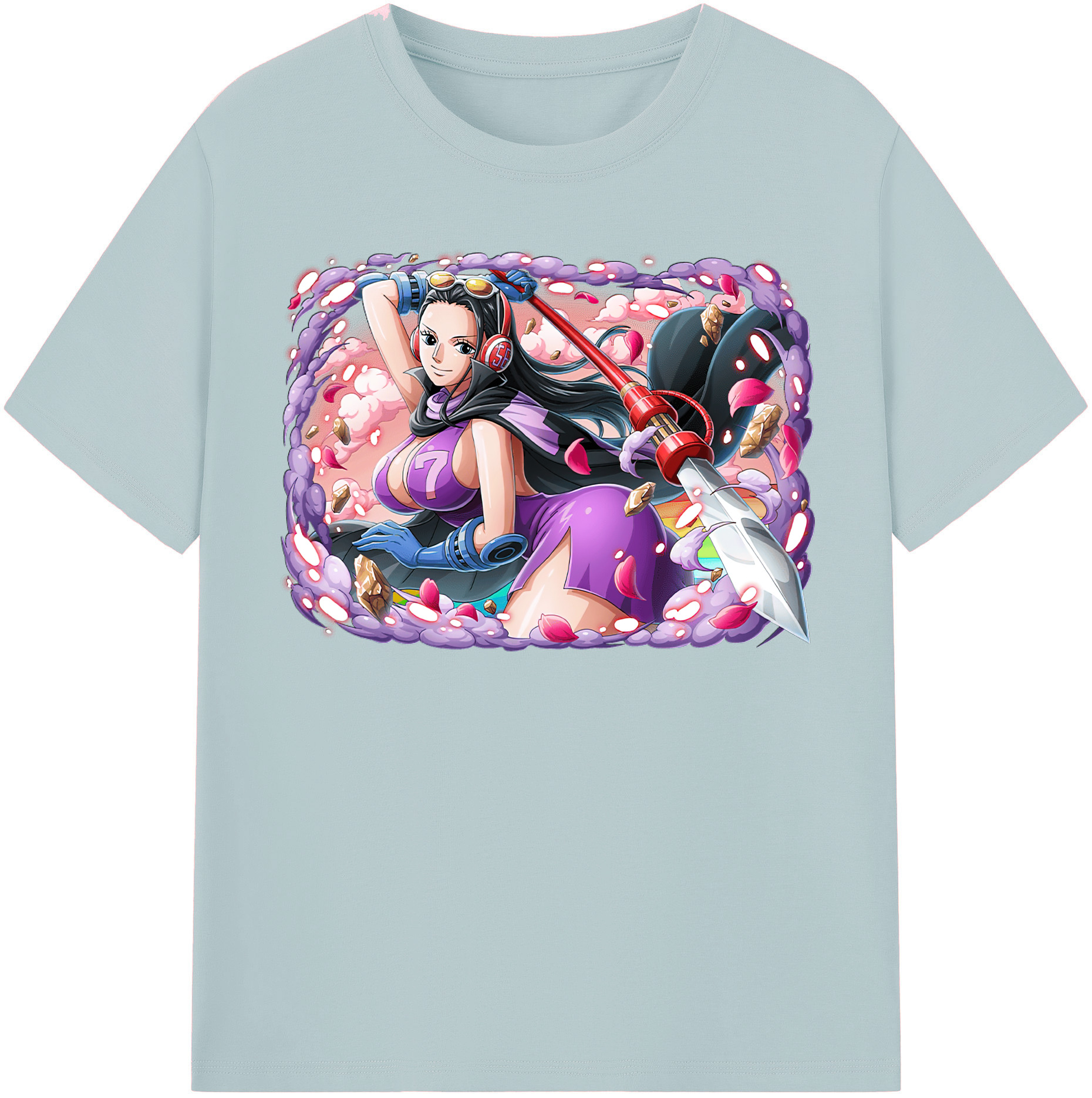 ワンピース ニコ・ロビン ONE PIECE Nico Robin 綿100％半袖Tシャツ（フロントプリント）